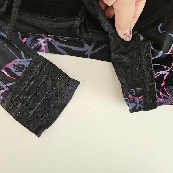 LIVI Pullover Sports Bra 38DDD Black Grey Pink‎ Strappy Back - Picture 6 of 6